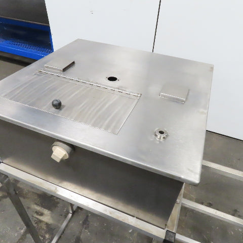 24 Gallon Stainless Steel Gravity Fed Testing Tank Fixture On Stand