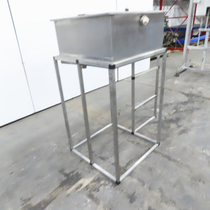 24 Gallon Stainless Steel Gravity Fed Testing Tank Fixture On Stand