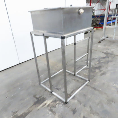 24 Gallon Stainless Steel Gravity Fed Testing Tank Fixture On Stand