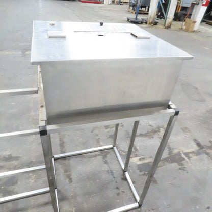 24 Gallon Stainless Steel Gravity Fed Testing Tank Fixture On Stand