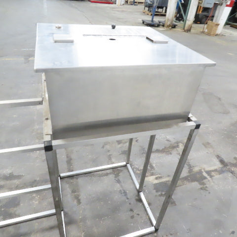 24 Gallon Stainless Steel Gravity Fed Testing Tank Fixture On Stand