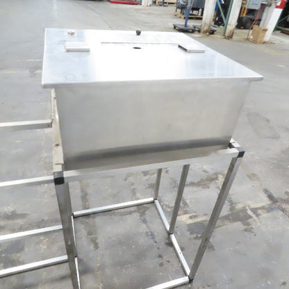 24 Gallon Stainless Steel Gravity Fed Testing Tank Fixture On Stand
