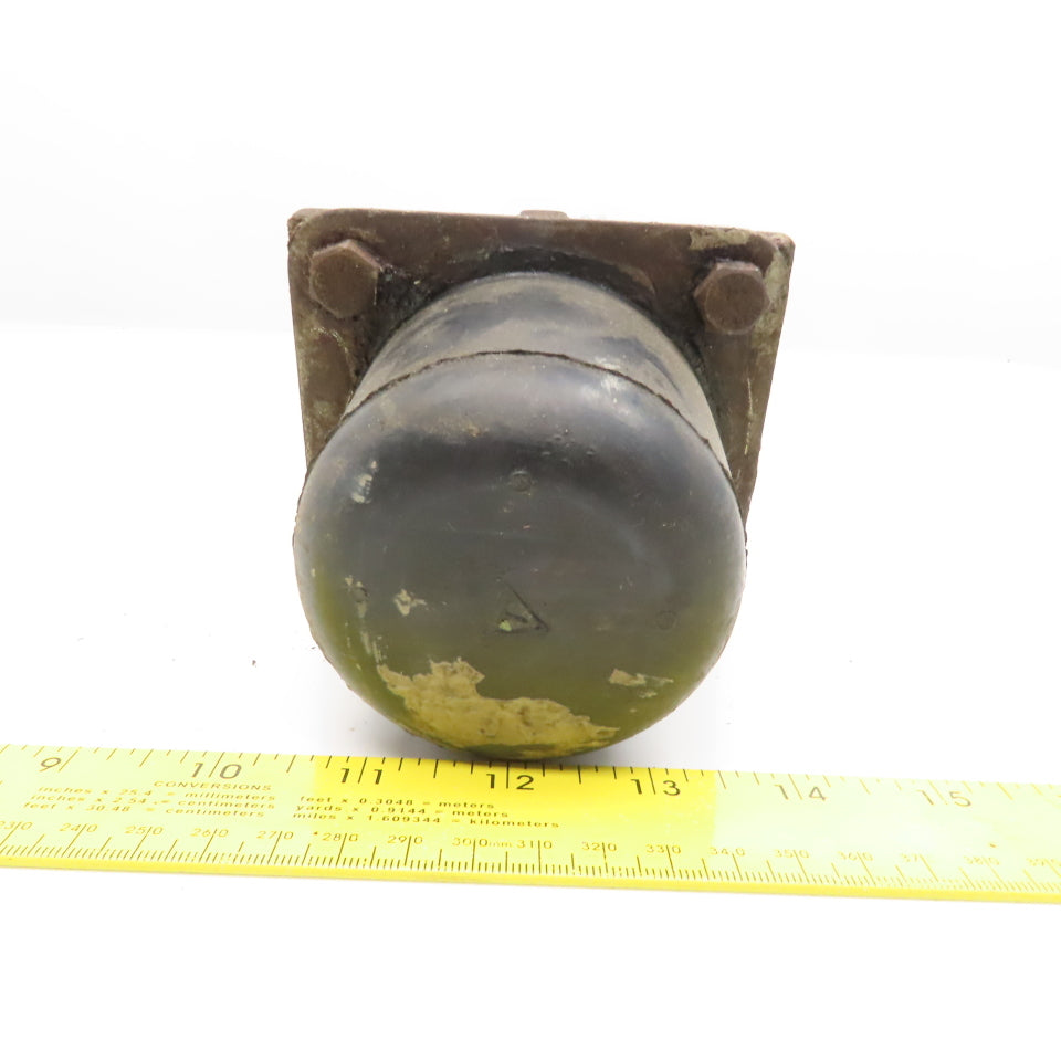 3" OD x 2-1/4" Tall Rubber Machine Overtravel Stop Bumper Bracket
