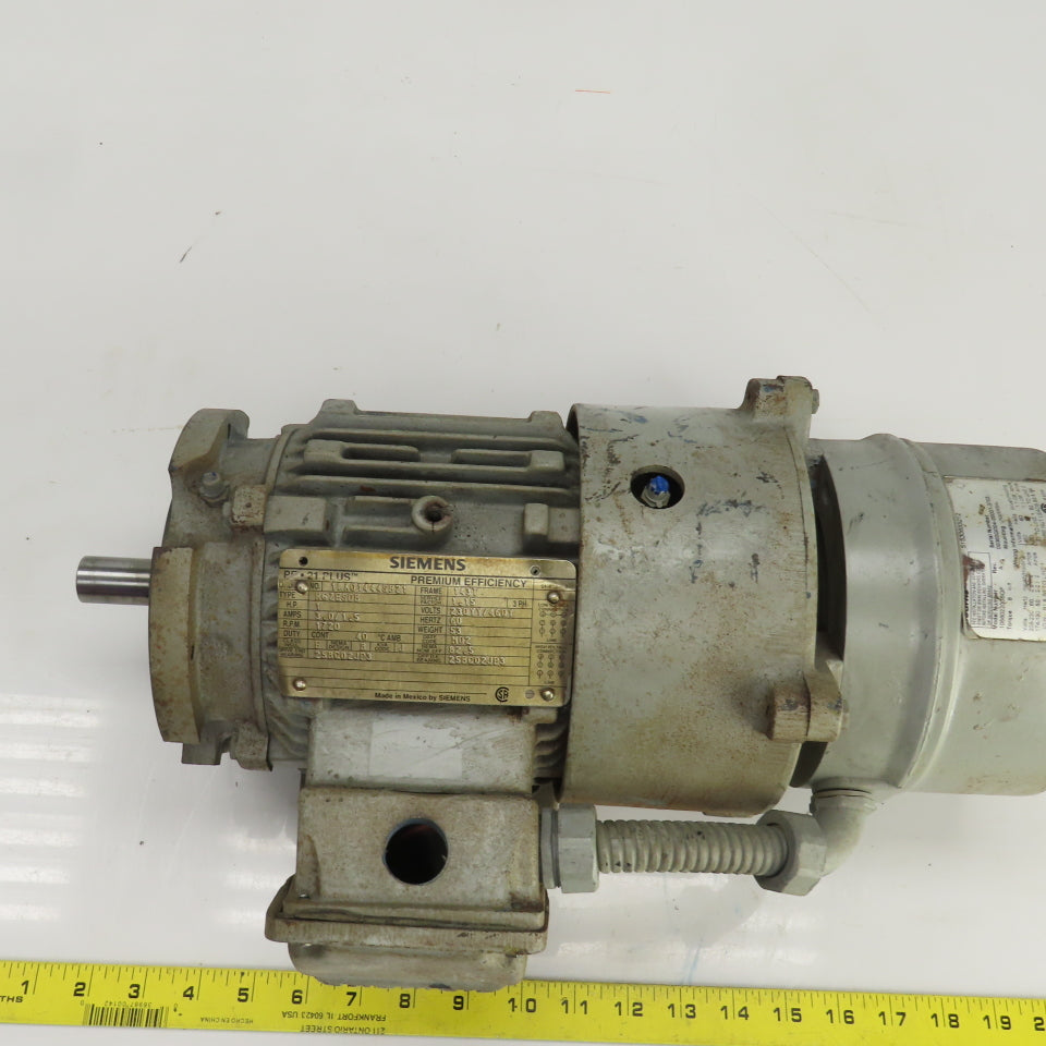 Siemens 1LA01444SB21 1HP AC Motor 1720RPM 230/460V 143T Frame W/Brake 230/460