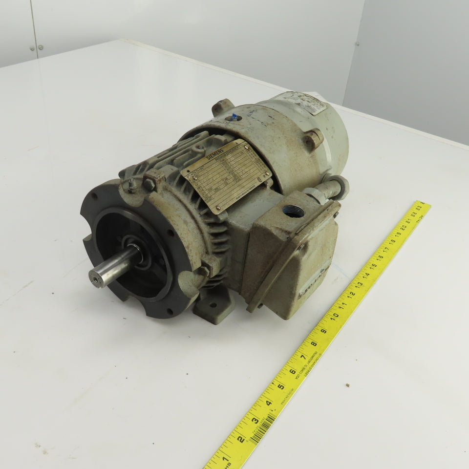 Siemens 1LA01444SB21 1HP AC Motor 1720RPM 230/460V 143T Frame W/Brake 230/460