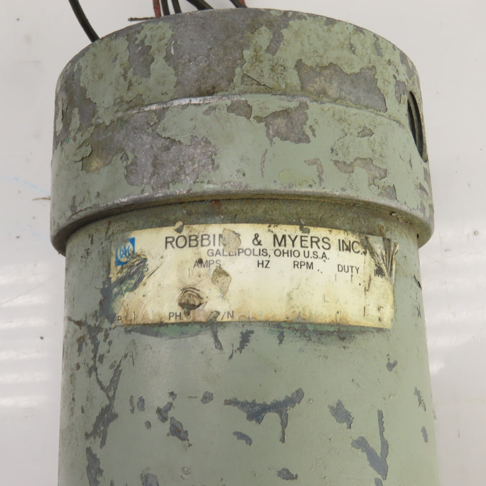 Robbin & Myers 3500RPM AC Electric Motor 230/460VAC 3PH 1/2" Shaft HP Unknown