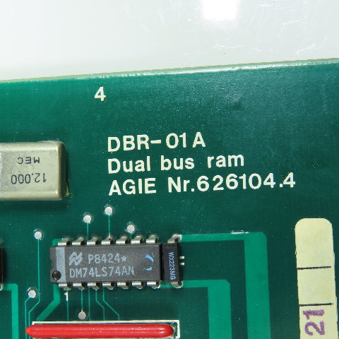 Agie DBR-01 A 626104.4 Dual Bus Ram Circuit Board