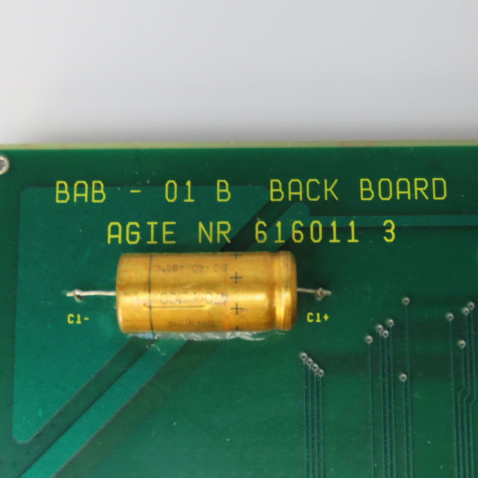 Agie BAB-01 B 616011 3 Back Board Motherboard Chassis