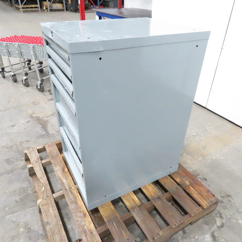 6 Drawer Industrial Tool Parts Storage Cabinet 28-1/2" x 22" x 39-1/4"