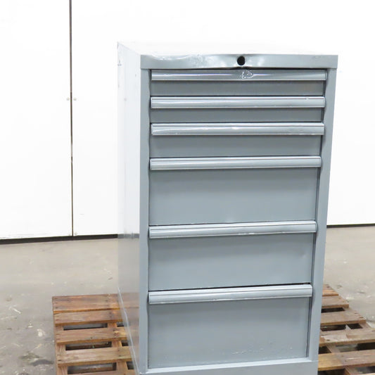 6 Drawer Industrial Tool Parts Storage Cabinet 28-1/2" x 22" x 39-1/4"