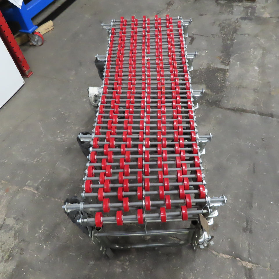 NestaFlex 175 18" Wide Gravity Skate Wheel Flexible Conveyor 17' L