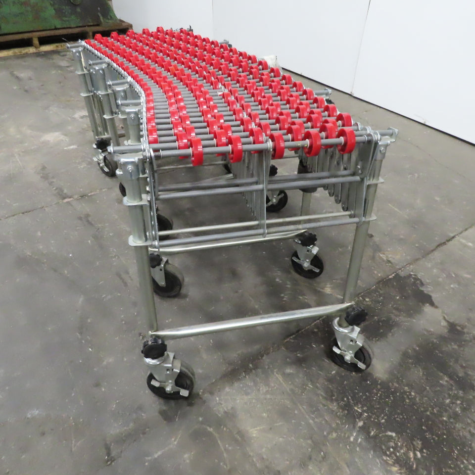 NestaFlex 175 18" Wide Gravity Skate Wheel Flexible Conveyor 17' L