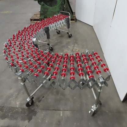 NestaFlex 175 18" Wide Gravity Skate Wheel Flexible Conveyor 17' L