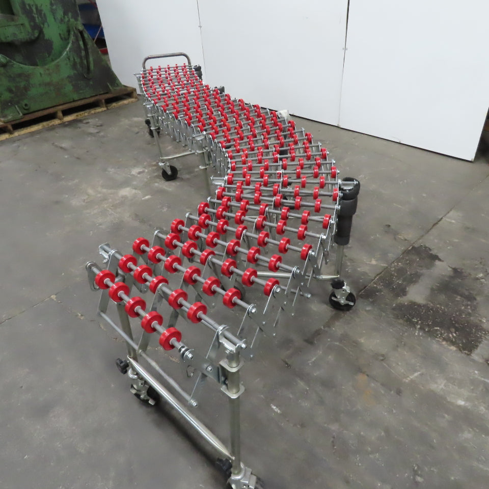 NestaFlex 175 18" Wide Gravity Skate Wheel Flexible Conveyor 17' L