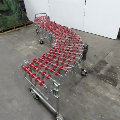 NestaFlex 175 18" Wide Gravity Skate Wheel Flexible Conveyor 17' L