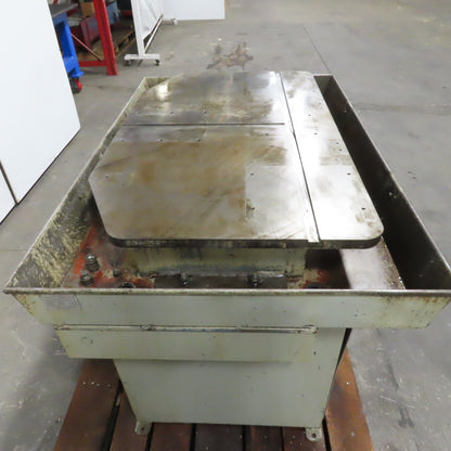 36" x 25" x 32" Tall Drill Mill Tapping Machine Base With Flood Coolant Table
