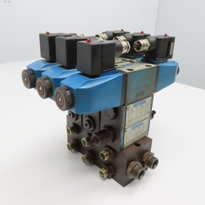 Vickers DG4V-3-6C-M-U-H7 30 5/3 Way Float Center Hydraulic Valve Bank Manifold