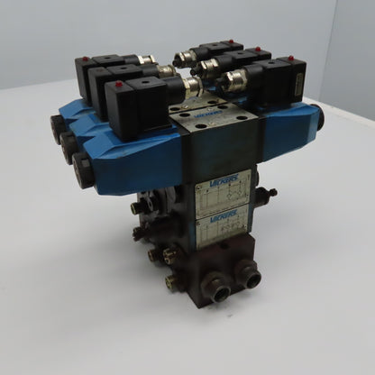 Vickers DG4V-3-6C-M-U-H7 30 5/3 Way Float Center Hydraulic Valve Bank Manifold