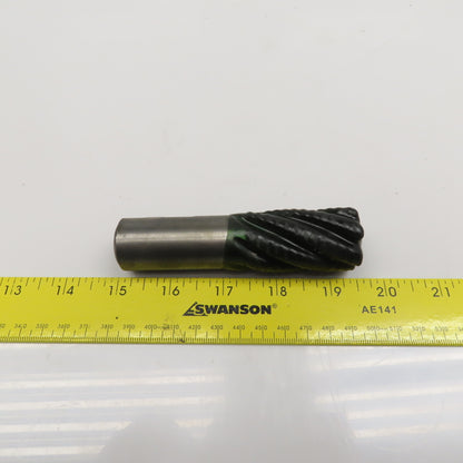 Dapra 1-1/8" Diam. 6 Flute Spiral Roughing End Mill HSS Cobalt 1" Weldon 2" LOC