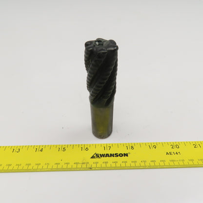 Dapra 1-1/8" Diam. 6 Flute Spiral Roughing End Mill HSS Cobalt 1" Weldon 2" LOC