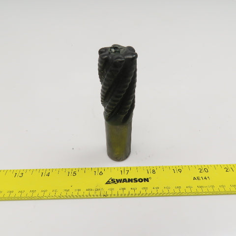 Dapra 1-1/8" Diam. 6 Flute Spiral Roughing End Mill HSS Cobalt 1" Weldon 2" LOC