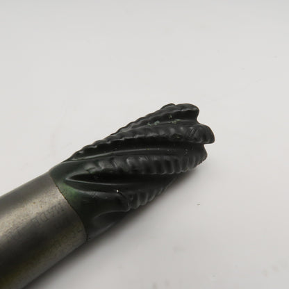 Dapra 1-1/8" Diam. 6 Flute Spiral Roughing End Mill HSS Cobalt 1" Weldon 2" LOC