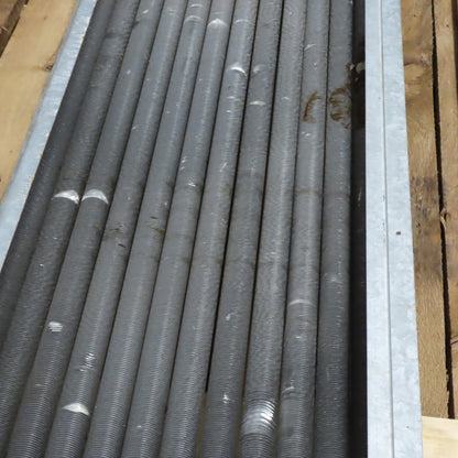 12 Pass 5/8" Tube Spiral Fin Heat Exchanger 2"NPT 18" x 99" Surface Area