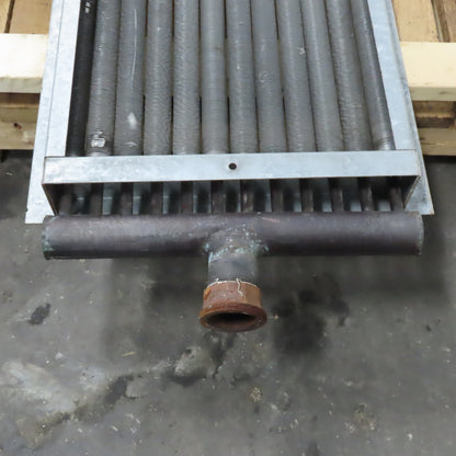12 Pass 5/8" Tube Spiral Fin Heat Exchanger 2"NPT 18" x 99" Surface Area