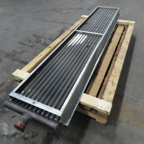 12 Pass 5/8" Tube Spiral Fin Heat Exchanger 2"NPT 18" x 99" Surface Area