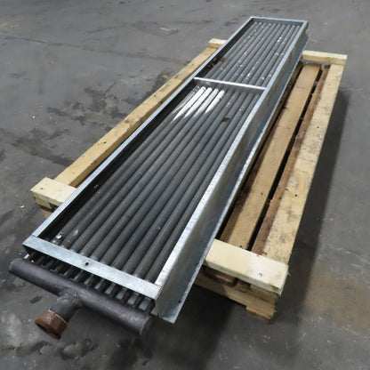 12 Pass 5/8" Tube Spiral Fin Heat Exchanger 2"NPT 18" x 99" Surface Area