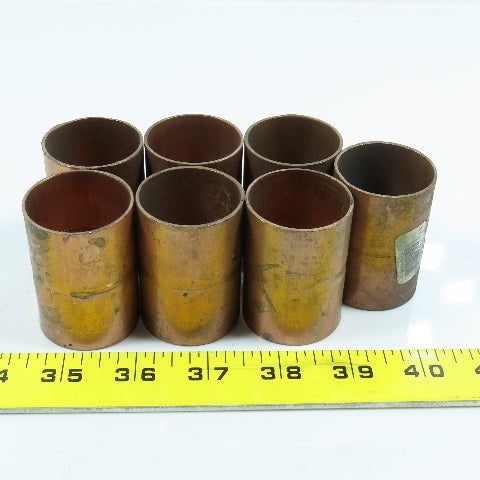 Mueller W 01055 1-1/4" Wrot Copper Pipe Coupling Sweat Fitting C x C Lot of 7