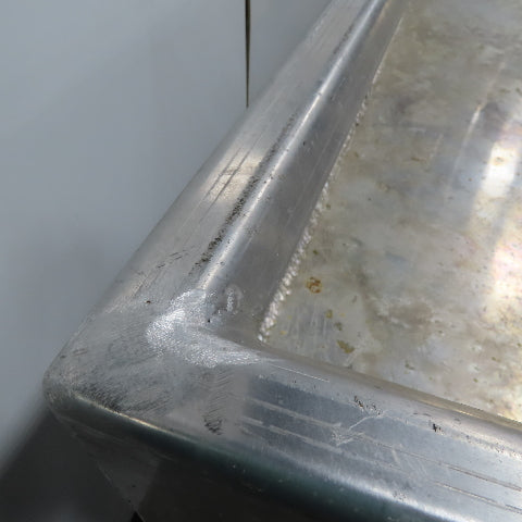 Rolling Stainless Steel Drain Catch Pan Tray 93" x 92" x 8" Deep 31" Tall