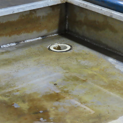 Rolling Stainless Steel Drain Catch Pan Tray 93" x 92" x 8" Deep 31" Tall