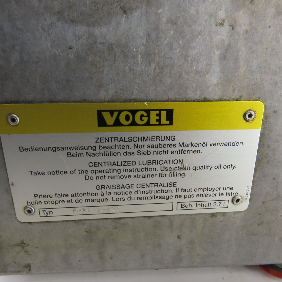 Vogel P-86-2-BW3 2.5 Liter Centralized Lubrication Unit