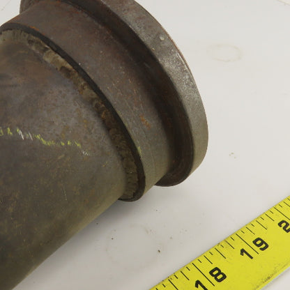 Long Steel 45° Elbow Flanged 4" OD 2-11/16" ID 8" OAL