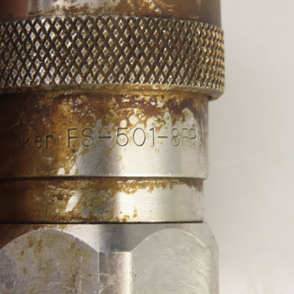 Parker RK FS-501-8FP Hydraulic Quick Connect Hose Coupling 1/2,1/2"-14 316 SS