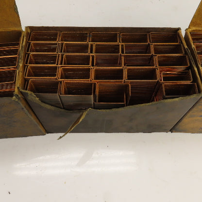 Copper Plated Closing Staples 5/8 SW 9040 Lot Of Appr. 10,000/4 Boxes