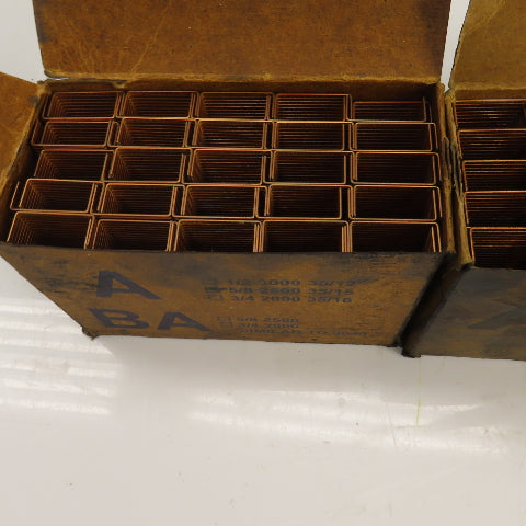 Copper Plated Closing Staples 5/8 SW 9040 Lot Of Appr. 10,000/4 Boxes