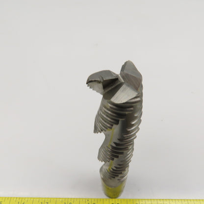 Hanita 1" Diam. 3 Flute Spiral Roughing End Mill HSS 1" Weldon 4" LOC