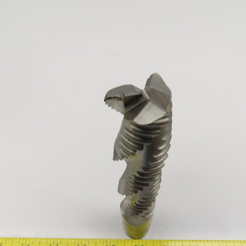 Hanita 1" Diam. 3 Flute Spiral Roughing End Mill HSS 1" Weldon 4" LOC