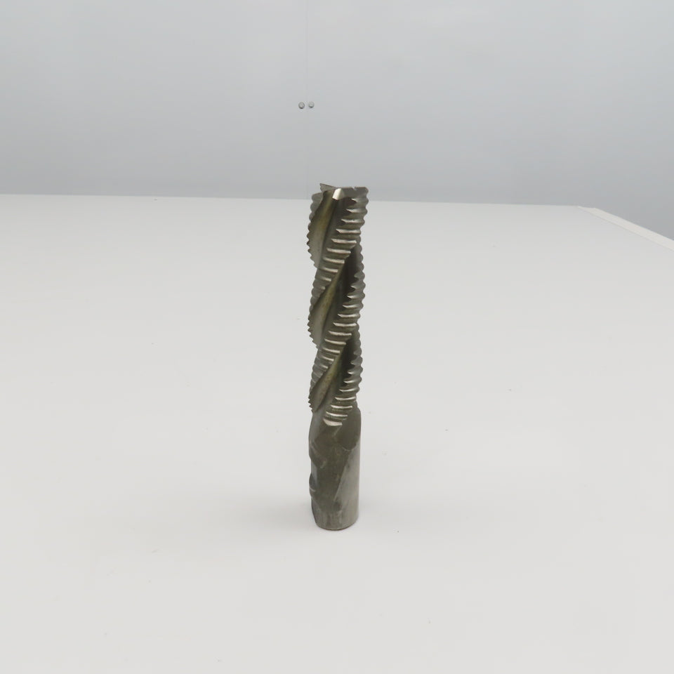 Hanita 1" Diam. 3 Flute Spiral Roughing End Mill HSS 1" Weldon 4" LOC