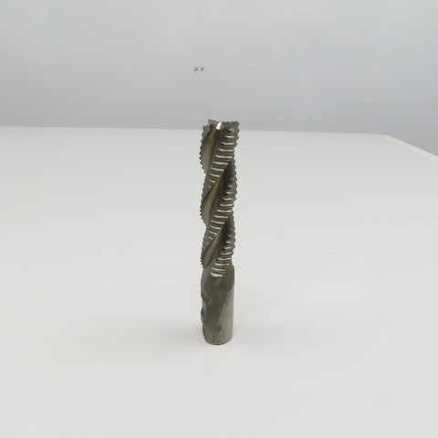 Hanita 1" Diam. 3 Flute Spiral Roughing End Mill HSS 1" Weldon 4" LOC