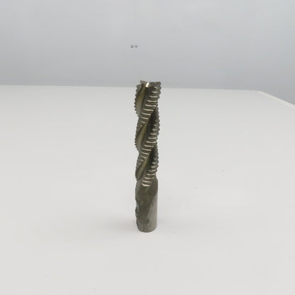 Hanita 1" Diam. 3 Flute Spiral Roughing End Mill HSS 1" Weldon 4" LOC