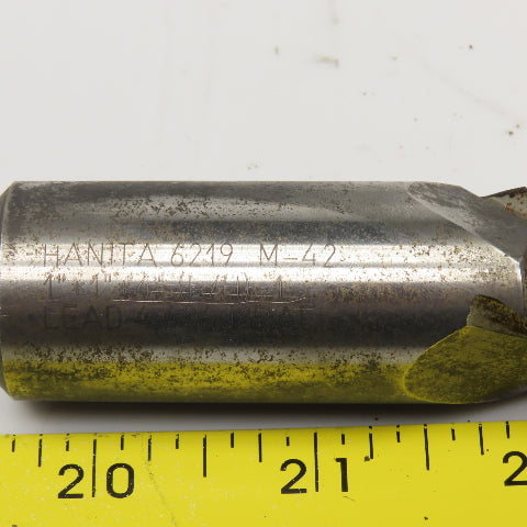 Hanita 1" Diam. 3 Flute Spiral Roughing End Mill HSS 1" Weldon 4" LOC