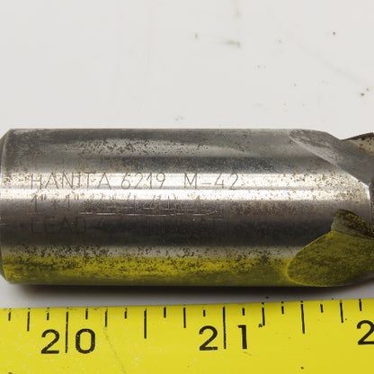 Hanita 1" Diam. 3 Flute Spiral Roughing End Mill HSS 1" Weldon 4" LOC
