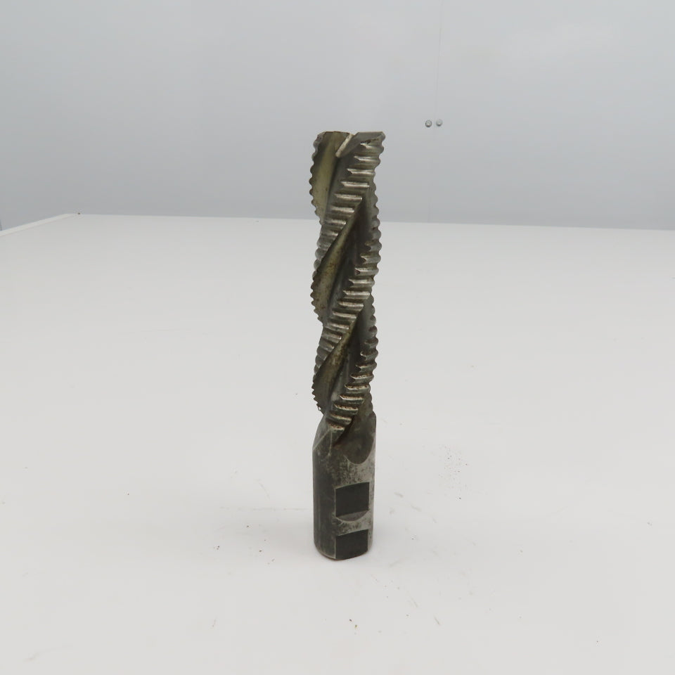 Hanita 1" Diam. 3 Flute Spiral Roughing End Mill HSS 1" Weldon 4" LOC