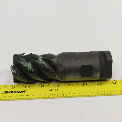 2" Diam. 4 Flute Spiral End Mill HSS 2" Positiv-Lok Style Shank 3" LOC