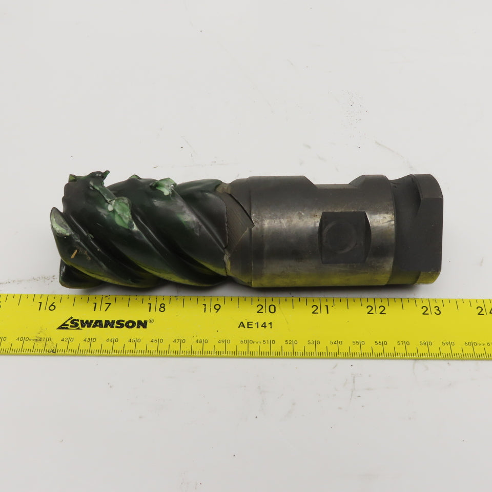 2" Diam. 4 Flute Spiral End Mill HSS 2" Positiv-Lok Style Shank 3" LOC