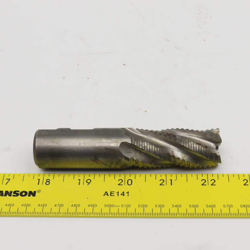 Niagara 1" Diam. 5 Flute Spiral Roughing End Mill HSS 1" Weldon 2" LOC