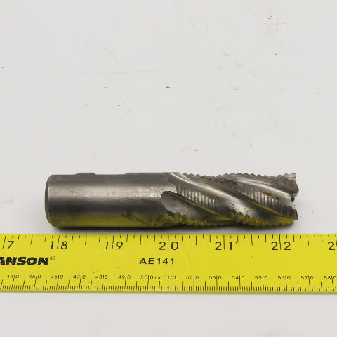Niagara 1" Diam. 5 Flute Spiral Roughing End Mill HSS 1" Weldon 2" LOC